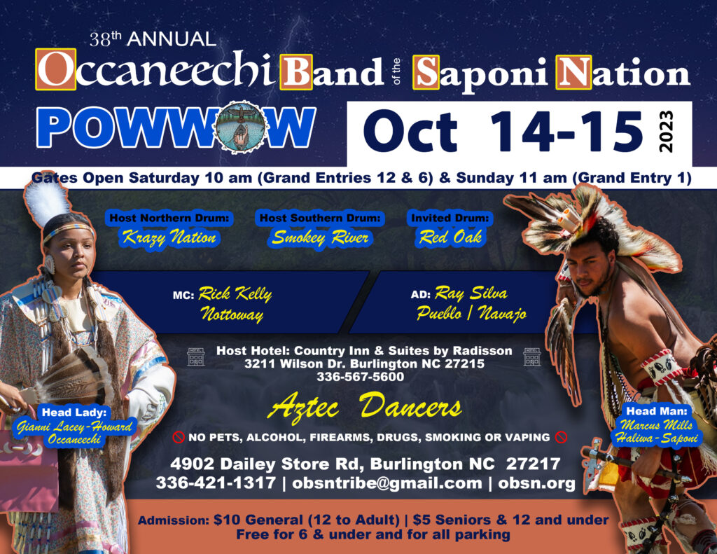 Occaneechi Band Of The Saponi Nation Powwow flyer