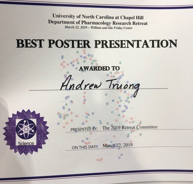 Andrew Pharmacology Poster Win