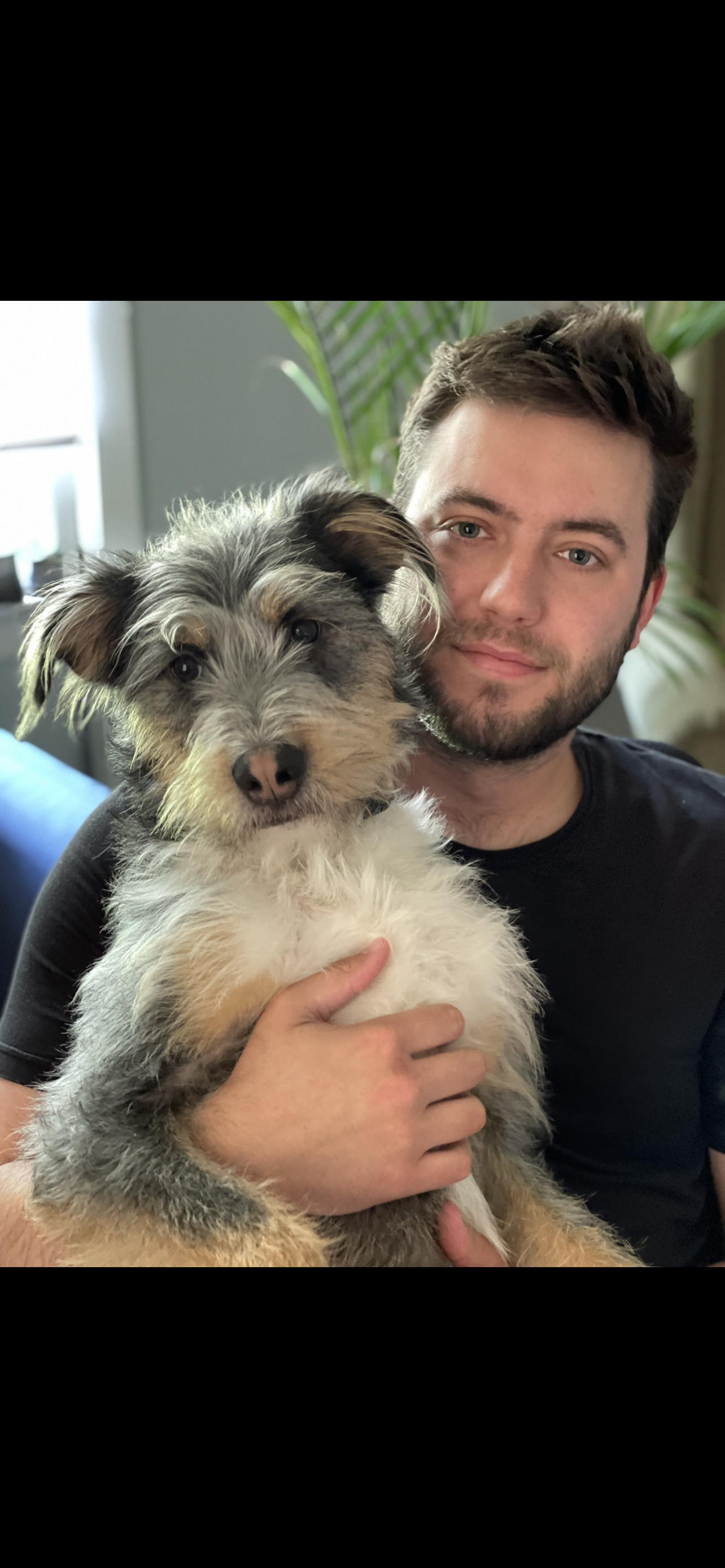Brandon with his dog