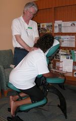 Massage Therapist Howard Carter provided chair massages.