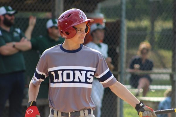 Liam at the plate in the championship against Raleigh rival The Franciscan School. He would knock out the winning run.