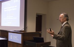UNC Lineberger's David Ollila, MD, spoke at a seminar for melanoma patients and their caregivers.