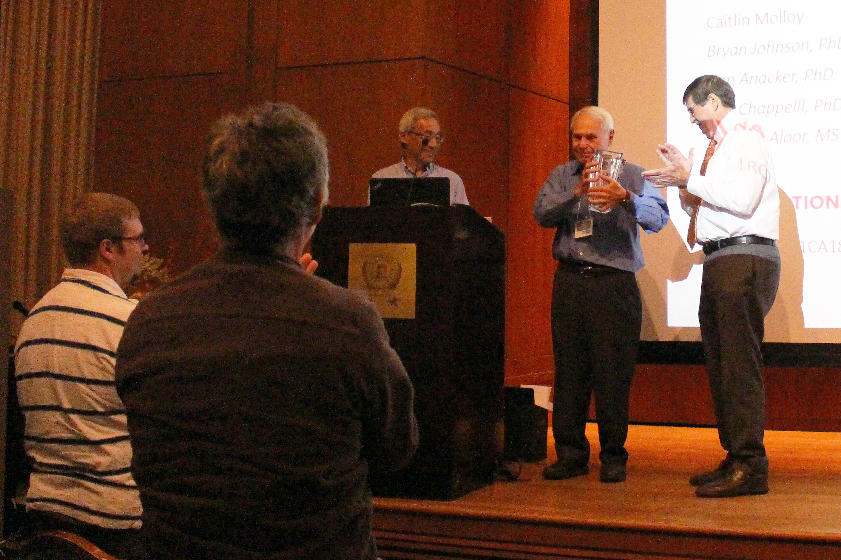 Joseph Pagano, MD, UNC Lineberger director emeritus, was honored at the center's 42nd Annual Postdoc Faculty Research Day.