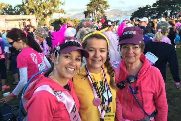 Barbara with her daughter, Lanie, and mother, Carole Ann, at the Avon 39 Walk Walk to End Breast Cancer in San Francisco