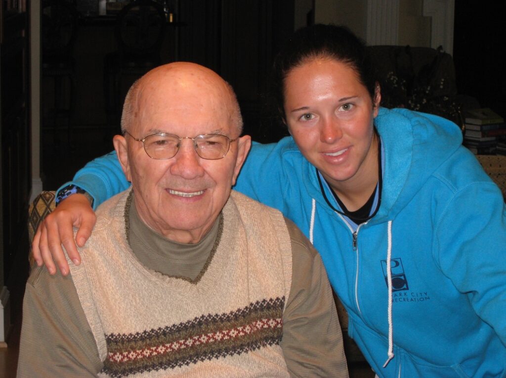 Christina Story with her grandpa, Petro Kulynych.
