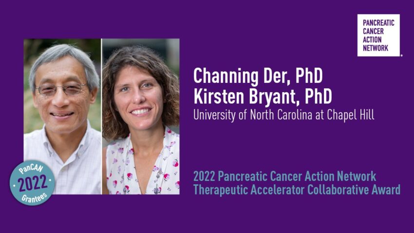 PanCAN's announcement of Der and Bryant's 2023 award