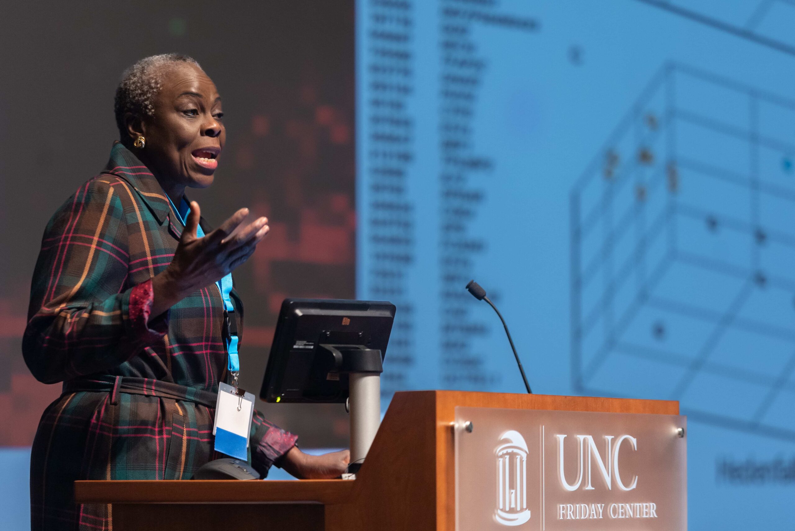 Olufunmilayo I. Olopade presents at the UNC Lineberger Scientific Symposium